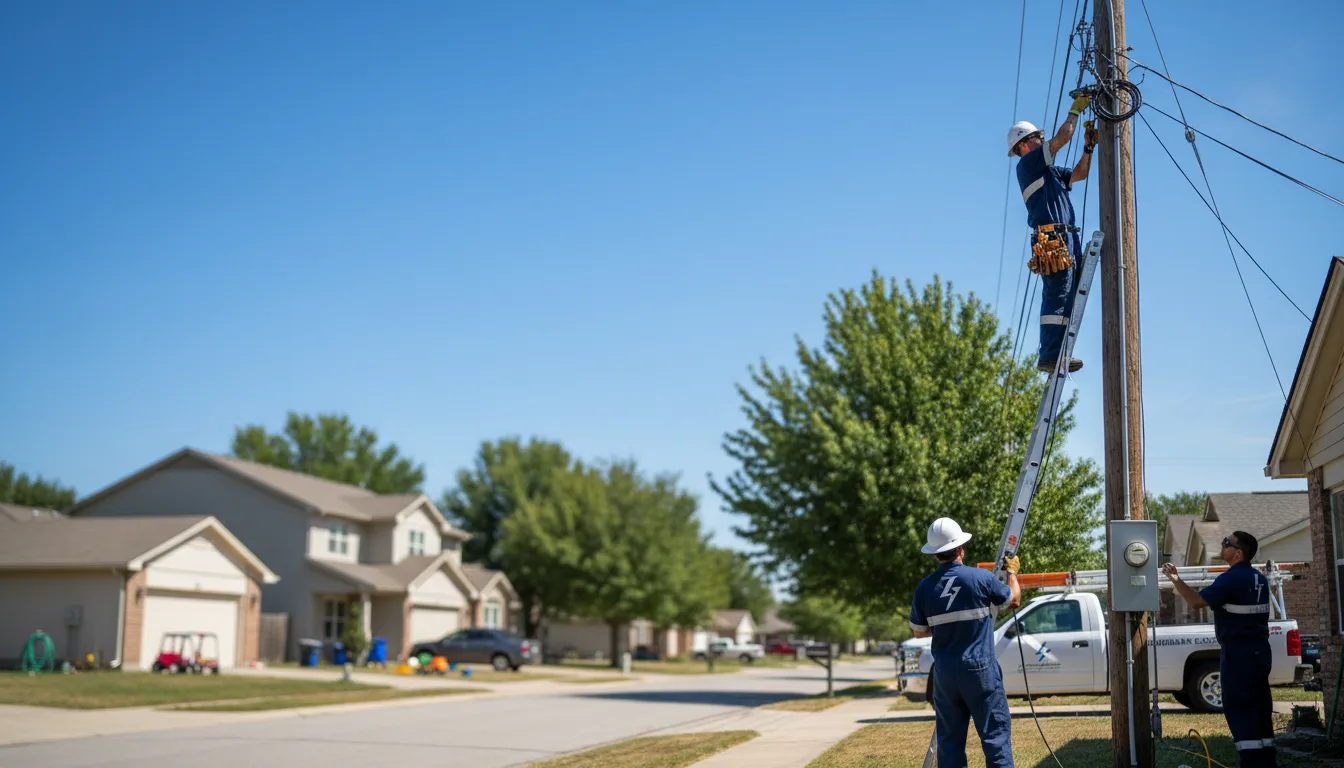 Residential electrician providing installation services in Maypearl, TX